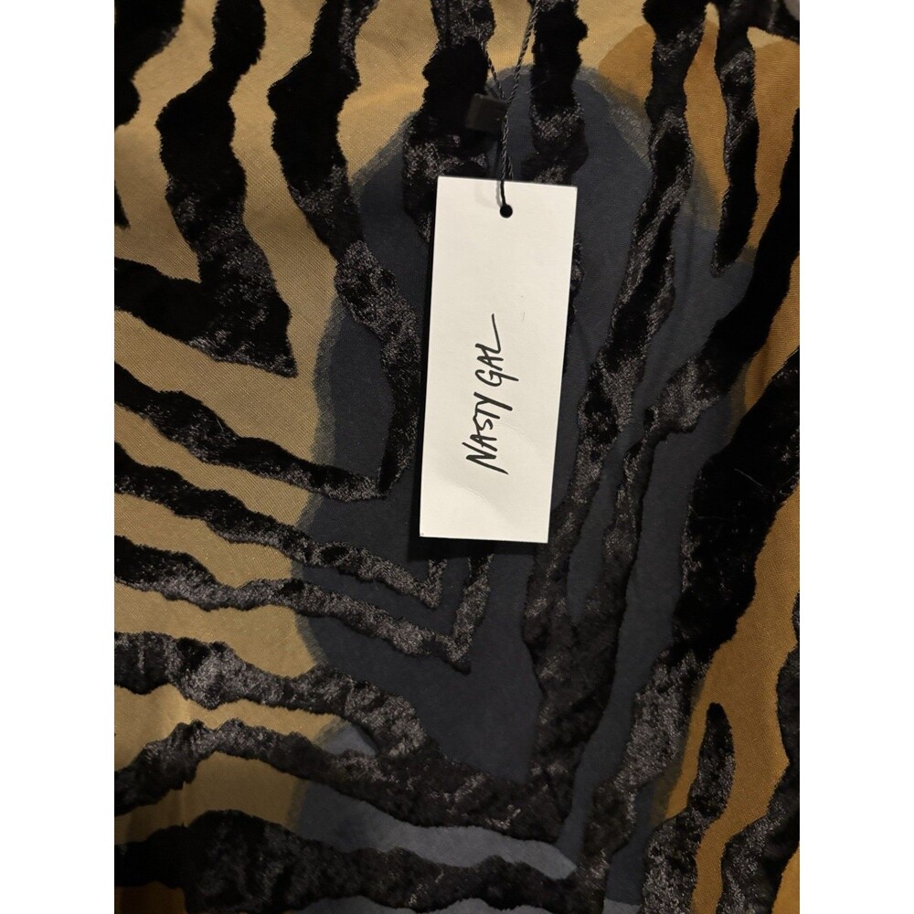 Nasty Gal Women’s Animal Devore Midi Skirt Size 4 With Back Zipper - Picture 7 of 9